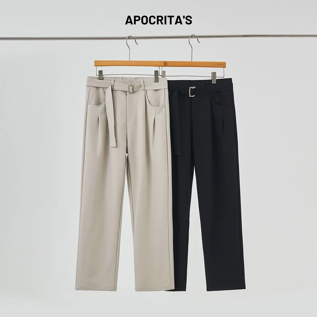 Men's Casual Woolen Busin Pants Summer Thin Loose Straight Leg Anti-Wrinkle Long Trousers Comfortable Cotton Blend Youth - AliExpress Pants