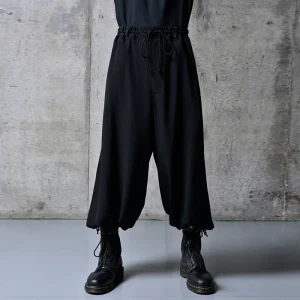 YOJI OOAK original design pant leg adjustable drawstring waist pants triacetate leg casual pants for men - AliExpress Pants