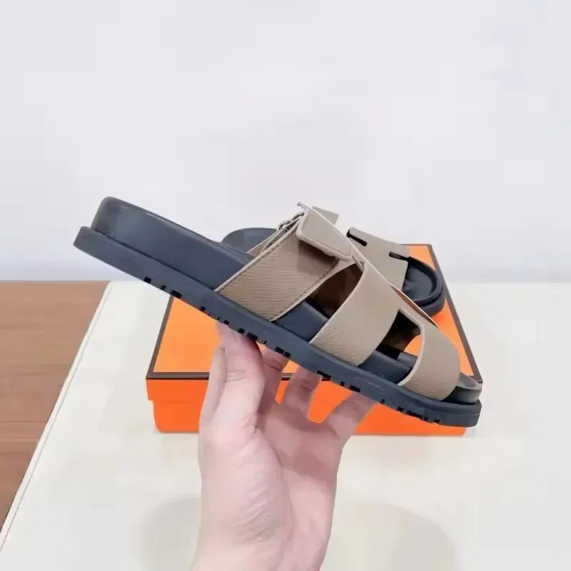 Elegant tan leather slides: superior quality, comfort and modern design. - AliExpress Children's Shoes