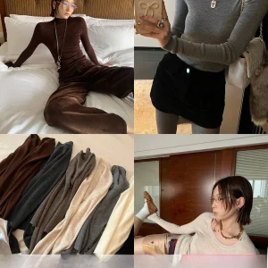 Sl Inteated Yangzi Wool Knitwear Women's Faion Autumn New Sle Commute Sle Long Sve Regular Fit Base irt - AliExpress Sweaters&Jumpers