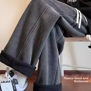 Men's Oversize Casual Pants Thiened Warm Loose Autumn Winter Sle Faionable Retro Heavyweight Sweatpants Youth Energy - AliExpress Pants