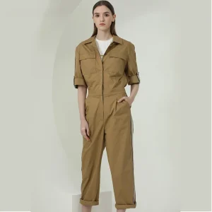 Cara Blue High Waist  Casual Faionable Women's Workwear Sle Long Pants Cotton Blend Fabric Spring Season - AliExpress Jumpsuits&Rompers