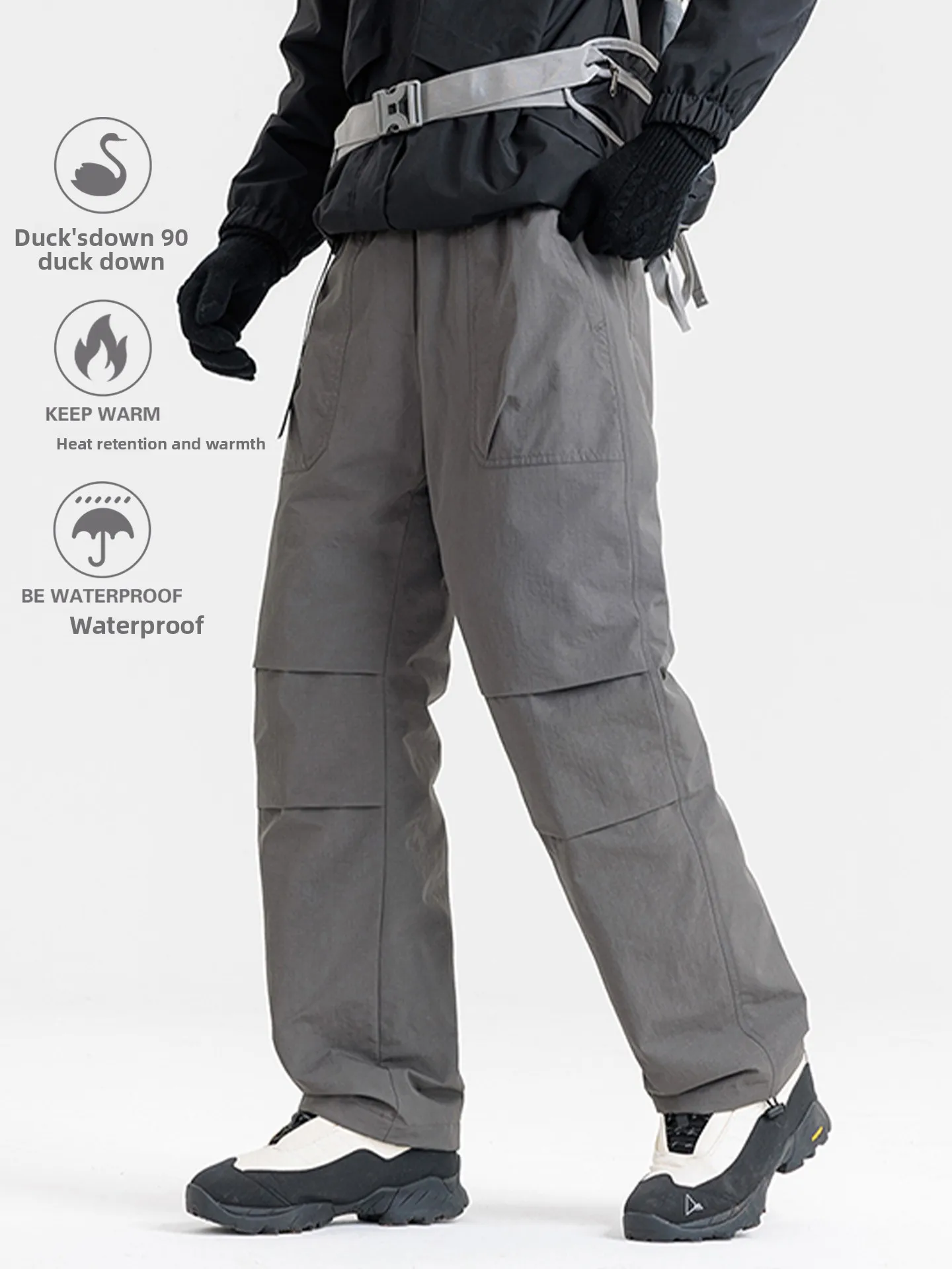 Outdoor Winter Snowboarding Pants Men Women 90 Du down Jaet Breathable Windproof Waterproof Youth Faion Long Trousers - AliExpress Pants
