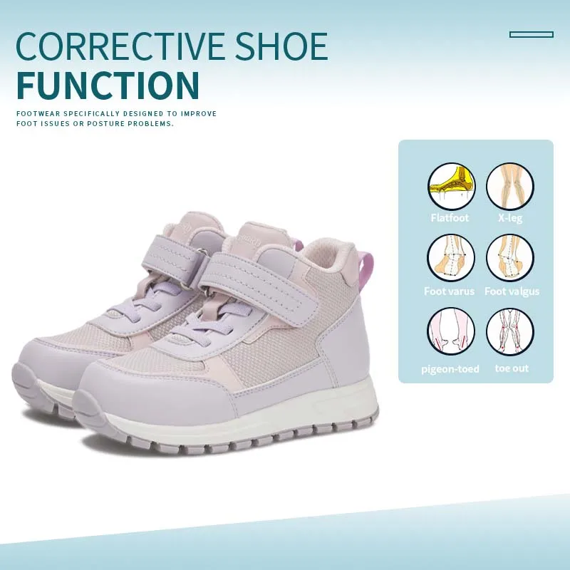 Princepard Orthopedic Shoes for Kids with Arch Support Pink Navy Flat Feet Toe Walking Girls Boy Sneakers with Corrective Insole - AliExpress Children's Shoes