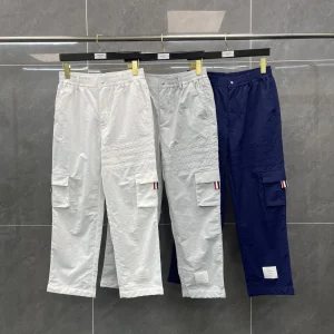 Classic Striped k Four Bar Nylon Work Trousers Loose Wide Leg Pants Men Women Autumn New Sle Casual Straight Leg High Waist - AliExpress Pants