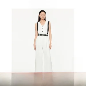 White Svel One-Piece Pants Vest Loose Slimming New Summer 2025 High Waist Wide Leg Pants High Waist Polyester Fiber - AliExpress Jumpsuits&Rompers