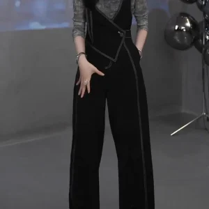 Cool Retro High Waist Wide Leg Overalls Women's Fashion Design Slimming Effect Autumn New Style Nefario Commute Pants - AliExpress Jumpsuits&Rompers