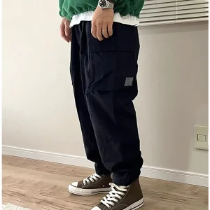 Cityboy Casual Nylon Work Trousers Loose Fit Cargo Pants Drawstring Waist Multi Pockets Youthful Spring Summer Jeans - AliExpress Pants
