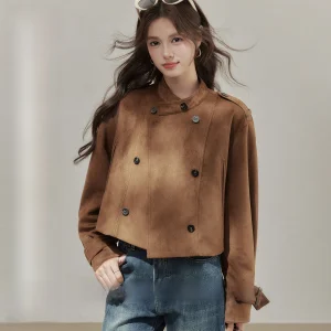 Qiongya ort Svel Women's Jaet plus Size Casual Sle Stand Collar Open Cardigan Long Sve Top in Coffee Color - AliExpress Sweaters&Jumpers