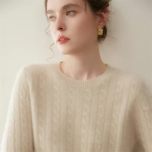 Classic Twist Flower Cashmere Sweater Women O-neck Pullover Thicken 100% Cashmere Knitwear Autumn Winter 7 Colors Clothing Tops - AliExpress Sweaters&Jumpers