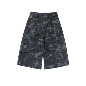 Casual Camouflage Work orts Loose Fit Men's Women's Multi-ket Summer Vintage Loose Casual Seven-Foot Pants - AliExpress Pants