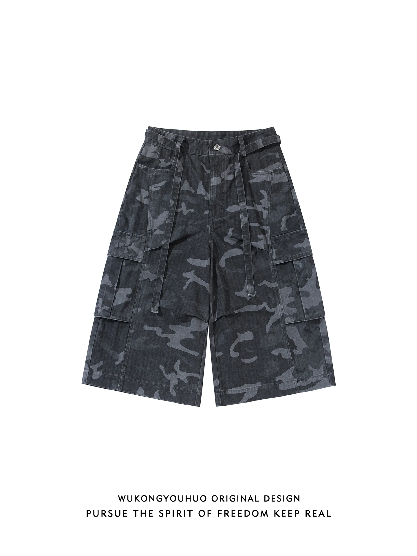 Casual Camouflage Work orts Loose Fit Men's Women's Multi-ket Summer Vintage Loose Casual Seven-Foot Pants - AliExpress Pants