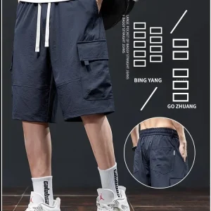 Ultra-Thin Ice Silk Workwear orts Men's Summer Qui-Dry Sports Mid-Length Casual Five-Quarter Pants Outerwear - AliExpress Pants