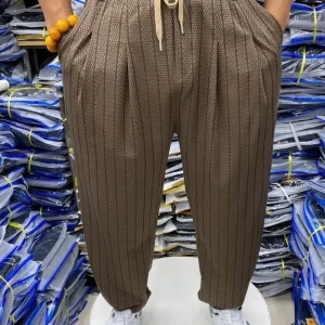 Summer Men's Loose Thin Stripe Dad V-Pants Breathable Anti-Wrinkle Long Trousers Comfortable plus Size Harlan Casual Pants - AliExpress Pants