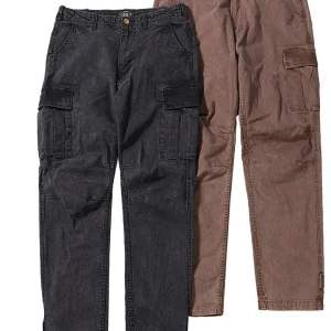 2025 New American Sle Casual Pants Men's Vintage Workwear Loose Straight Leg Long Trousers Multiple kets Waed Effect - AliExpress Pants