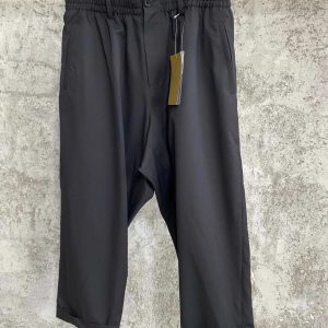 TOP-YAMAMOTO original design fine-spun wool mid-waist casual rolled-up trousers with elastic waist drape suit pants - AliExpress Pants