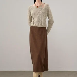 Niniliuiu Mixed Linen Color Irregular Knitted Sweater Top Autumn Winter Lazy Versatile round Ne Long Sve Color - AliExpress Sweaters&Jumpers