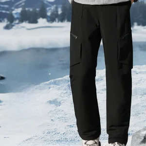 Snow Flng Men's Straight Leg down Pants Thiened Climbing Outdoor Casual Workwear Faionable Urban Sle Winter Warmth - AliExpress Pants