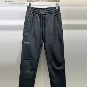Men's Fce Lined Loose Straight Leg Pants Thi Warm Casual Trousers Multiple kets Sli Autumn Winter Faion - AliExpress Pants
