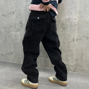 Thiened Fce Lined Corduroy Workwear Pants Large ket Casual Pants ex Winter Warm Cotton Trousers Youth Sle - AliExpress Pants