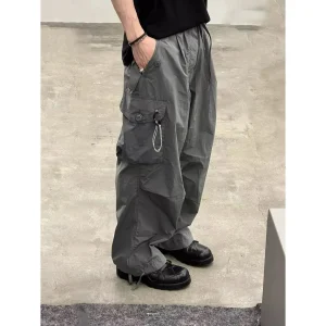Outdoor Waterproof Functional Long Pants Casual Urban Sle Zipper Lo Bule Men's Workwear Trousers Trendy Straight Leg Pants - AliExpress Pants