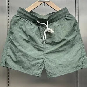Summer Thin Ice Silk Quick Dry Shorts Men's Casual Drawstring Pure Color Beach Pants Loose Fit Youth Daily Wear Basic Color - AliExpress Pants