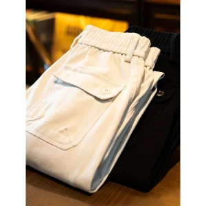 American Style Casual Cotton Pants Men's Loose Straight Leg Jeans Fashionable Workwear Black Denim Long Trousers - AliExpress Pants