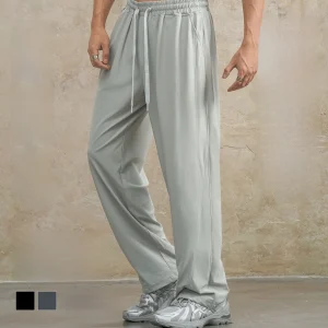 Loose Straight Leg Trousers for Men Fitn Casual Sports Pants Water Resistant Large Size Spring New Sle - AliExpress Pants