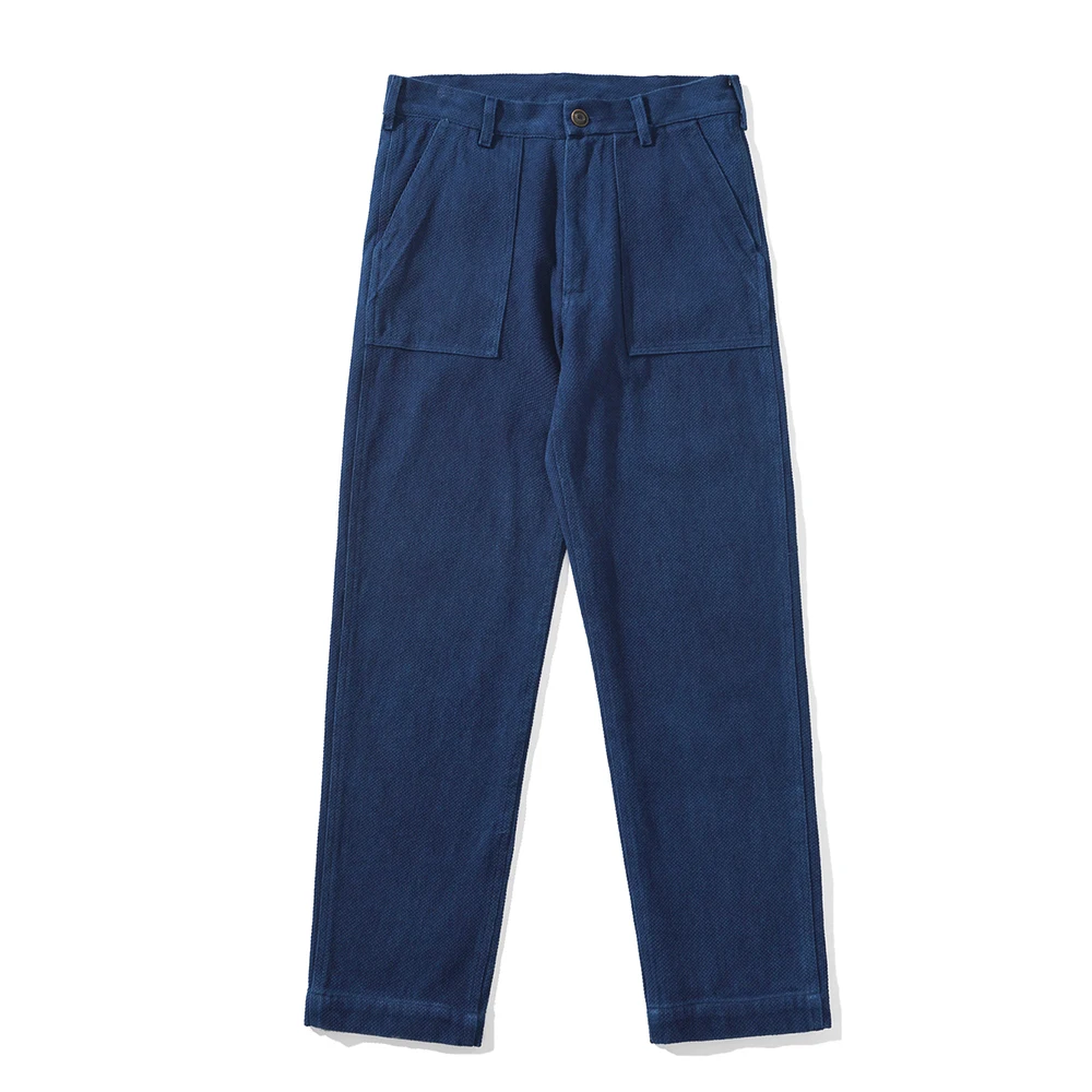 Vintage Amekaji Indigo Fatigue Pants Men Blue Dyed Zipper Multi-pocket OG107 Cargo Pants Spring Autumn Straight Casual Trousers - AliExpress Pants
