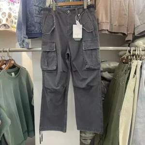 American Retro Street Multi-ket Work Pants Wide Leg Casual Trousers ex INS Trendy Brand Cotton Straight Leg Zipper mid... - AliExpress Pants