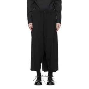 YOJI OOAK SCABAL loose fit wrap style pants, customized from Japan, wool, and wide leg design in a dark style - AliExpress Pants