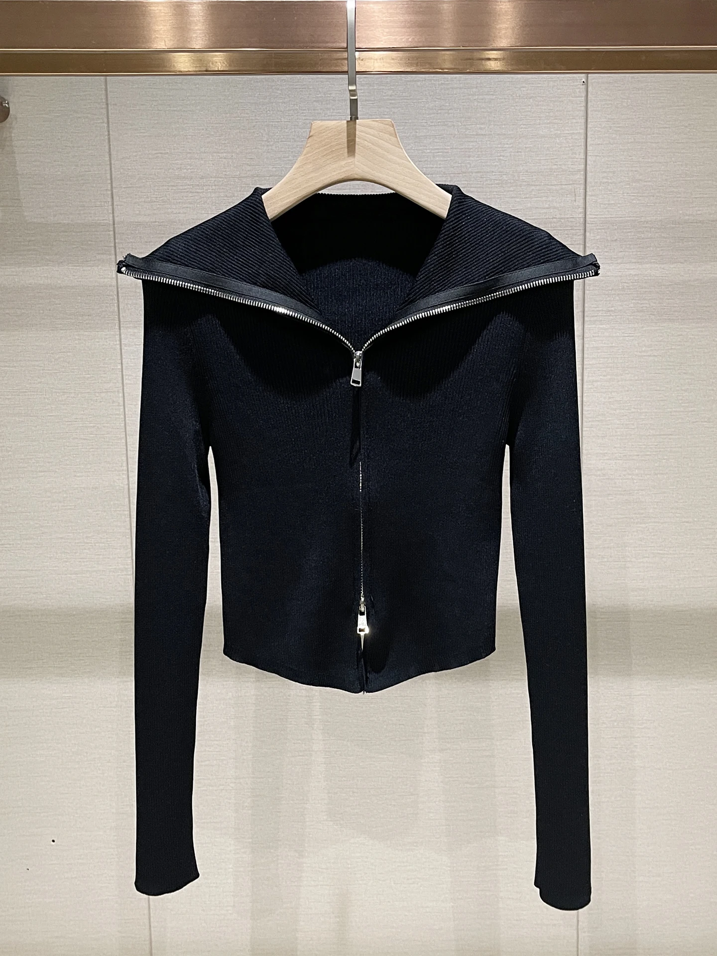 Ele Knitted Sweater Zipper Collar Long Sve ort Sle Slim Fit Bla Women's Casual Wear Winter 2025 Faion Trend - AliExpress Sweaters&Jumpers