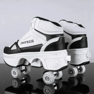 Deformation Roller Skates Skate Shoes 4 Wheels Parkour Sports Shoes Skateboard Shoes Children Adult Men Women Unisex Sneakers - AliExpress Sneakers