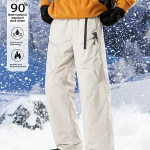 Thiened down Work Pants Winter Outdoor Mountain Climbing Skiing Men Women Warm Windproof Youth Casual Long Pants Polyester ... - AliExpress Pants