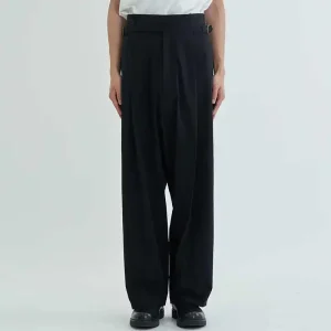 YOJI OOAK loose-fitting straight-leg minimalist casual suit pants Japanese drape all match men's dark straight-leg pants - AliExpress Pants