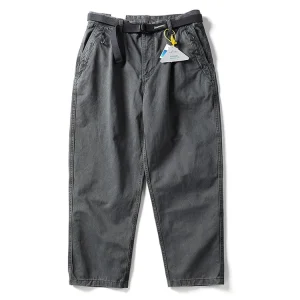 Retro Japanese Workwear Thiened Loose Wide Leg Pants Men's Harlan Carrot Pants Long Trousers Straight Cut mid Waist Cotton - AliExpress Pants