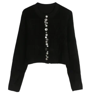 2025 Jacket Women's Button Round Neck Slim Fit Autumn and Winter New French Socialite Short Knitted Cardigan - AliExpress Sweaters&Jumpers