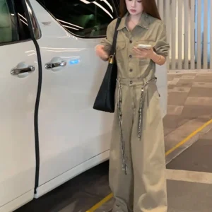 American Sle Street Faion Rer High Waist Long Pants Women's Autumn Winter New Faion Ladylike Workwear Overall Pants - AliExpress Jumpsuits&Rompers