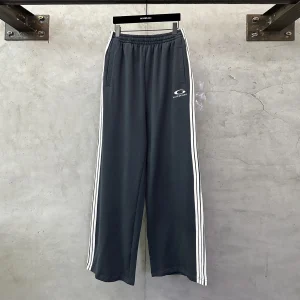 BCLENEICAC Casual Pants Striped Embroidered Letter Loose Straight Leg Trousers Paris Sle Long Pants Youth Faion - AliExpress Pants