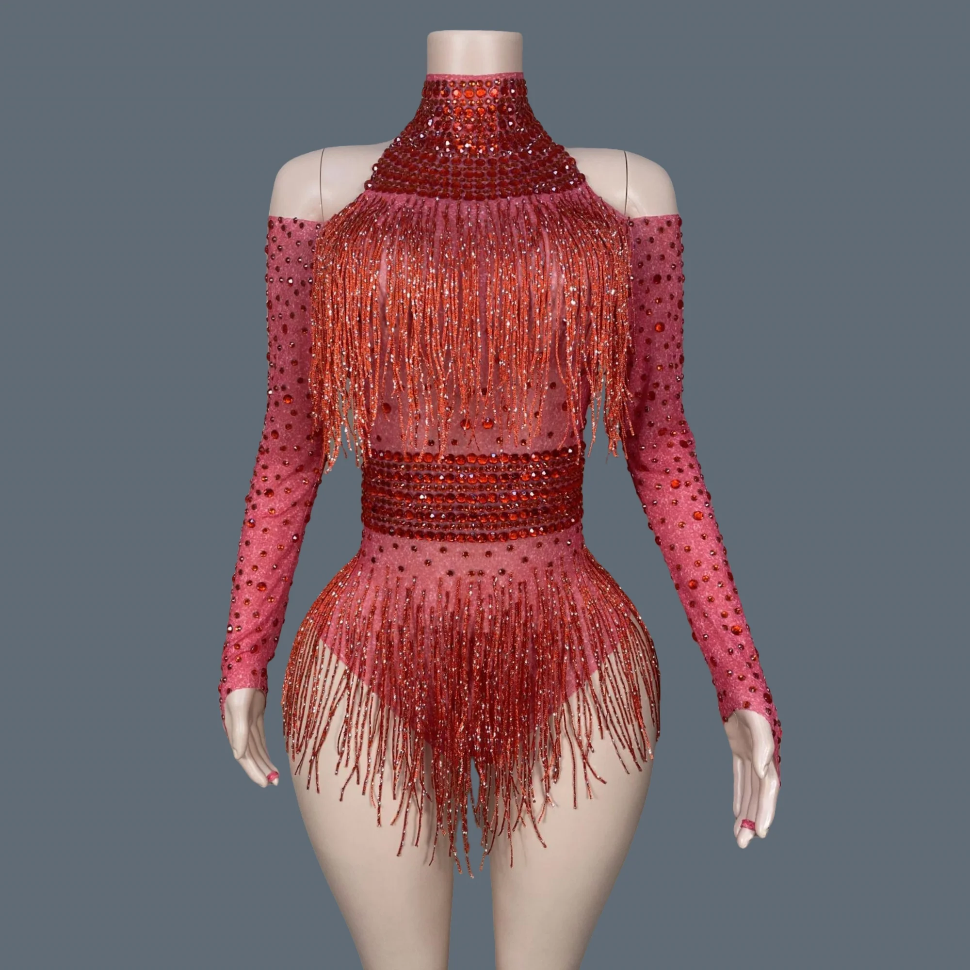 Sparkly Rhinestone Tassel Bodysuit Women's Sexy Stage Performance Bodysuit Jazz Dance gig Leotard Spandex Bodysuit hongdenglong - AliExpress Jumpsuits&Rompers