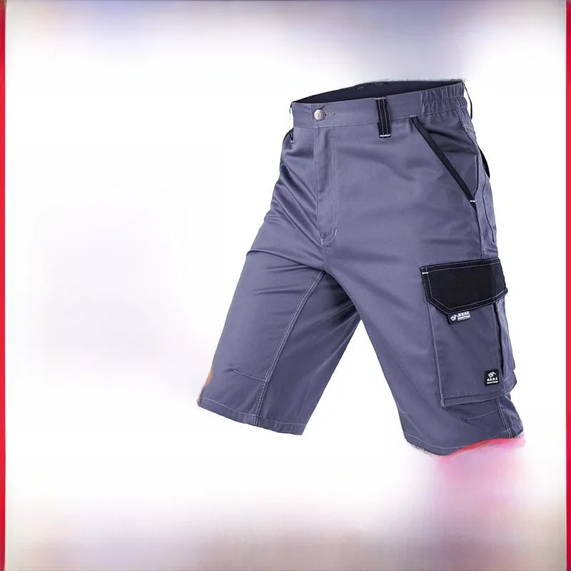 Men's Summer Workwear orts Thin Breathable Multi-ket Wear-Resistant Five-Quarter Length Youth Active Sle Anti-Wrinkle - AliExpress Pants