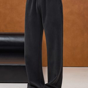 TTelen 490g Air Layer Straight Leg Pants Fitness Sports Long Trousers Loose Washed Casual Cotton Pants for Spring Autumn Comm... - AliExpress Pants