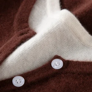 CHICUU Women's 100% Cashmere Knit Sweater O-neck Buttons Collar Pullover Basic Soft Cashmere Knitwear Autumn Winter Tops - AliExpress Sweaters&Jumpers