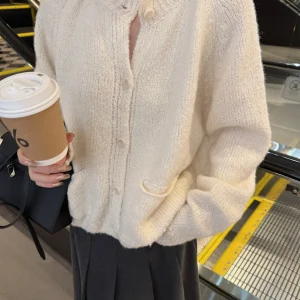 Here Yaya op Thi nut Milk Wool Sweater Handmade High ammage Fraant Soft Women's Knitwear Autumn Winter Warmth - AliExpress Sweaters&Jumpers