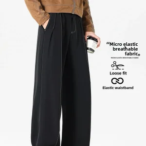 Men's Bla Drapey Wide Leg Pants Loose Straight Casual Trousers Faionable Brand Autumn 2026 New Sle Youthful Energy - AliExpress Pants