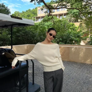 Laid-ba Sle Off-oulder Lazy Sweater Women's Loose Knitted Top oulder Design Korean Sle Long Sve Thermalwear - AliExpress Sweaters&Jumpers