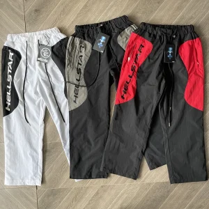 Casual Spor Wave Pattern Patchwork Color Blo Long Pants Straight Leg Length Summer Youth Daily Wear HELLSTAR STUDIOS Sample - AliExpress Pants