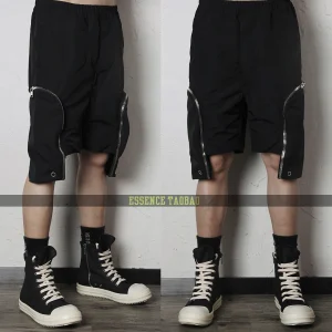 ential RO 20 Men's Cargo Workwear ort Pants Five-Quarter Zipper ket Trendy Streetwear Casual Loose Fit Urban Sle - AliExpress Pants