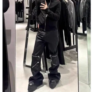 Men Casual Pants Acbt Black Bootcut Pants Men's Pants Owens Flared Loose Pants - AliExpress Pants