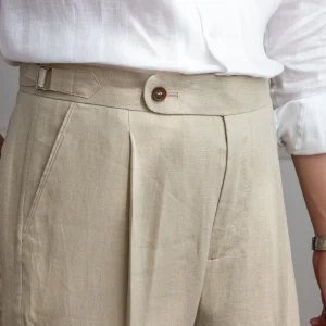 Mr. Deer Tee Summer Lightweight Linen High Waist Casual Pants Men's Breathable Comfortable Straight Leg Trousers Faionable - AliExpress Pants